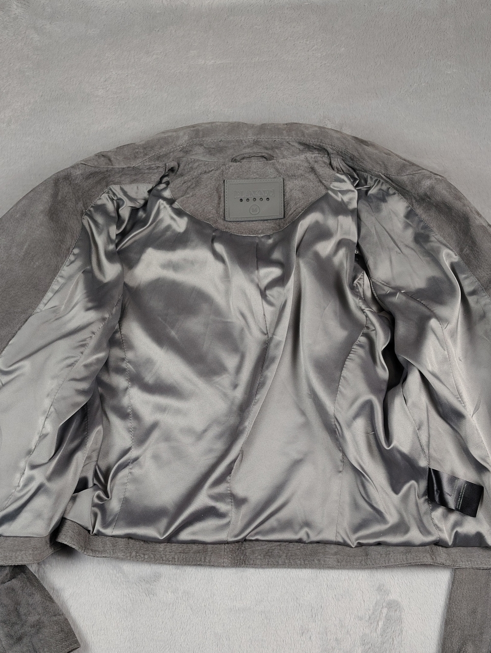 BlankNYC Gray Next Level Leather Suede Moto Biker Jacket Size Medium - Picture 10 of 15